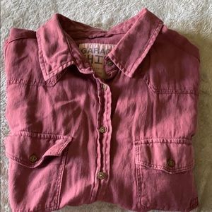 Garage button up maroon